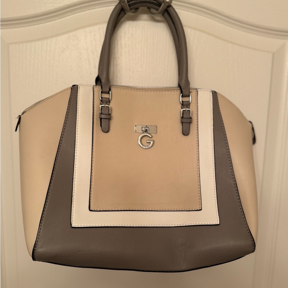 G by Guess Women's Tan and Gray Tote Bag